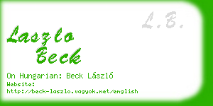 laszlo beck business card
